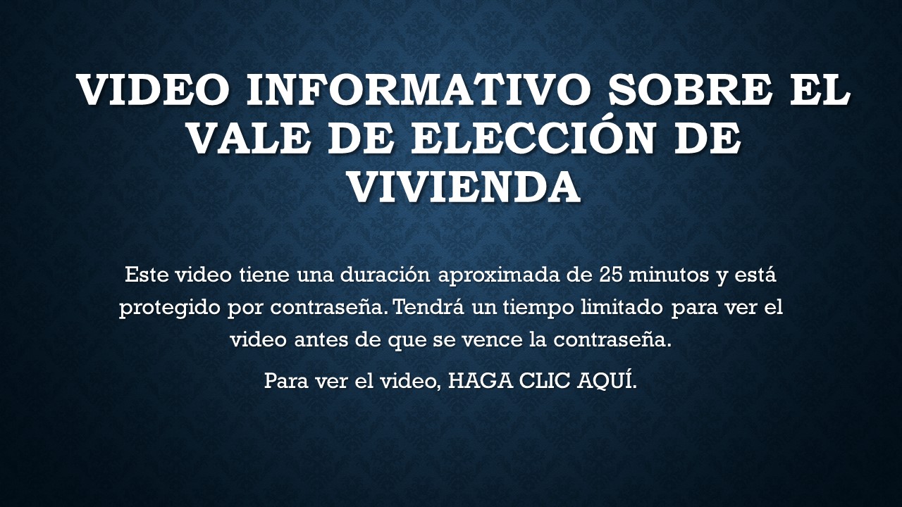 HOUSING CHOICE VOUCHER BRIEFING VIDEO PIC spanish pic